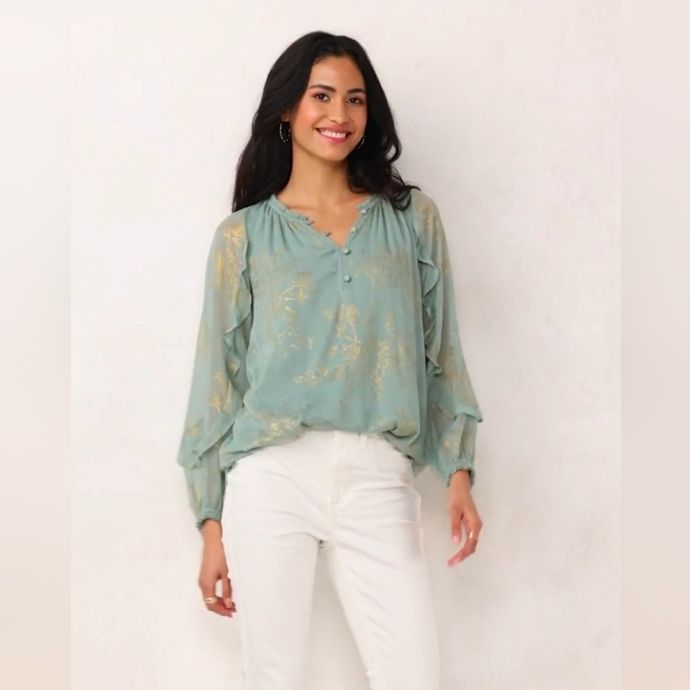 New With Tags Lauren Conrad Peasant Blose Long Sleeved
